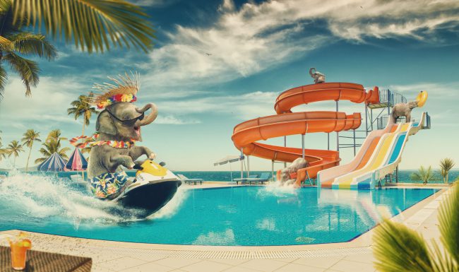Elefanten Pool Party